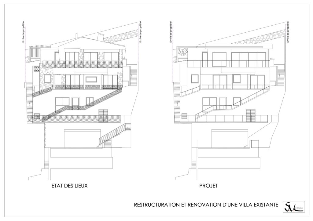 VILLA AL TRAITEMENT FACADES-FAC POUR INTERNET copy Plan de rénovation de villa par SVLa