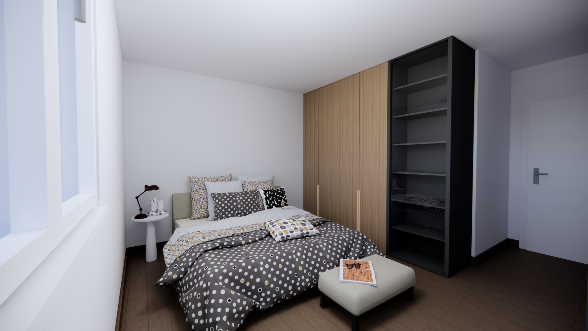 Visuel 3 D de chambre - construction de villa