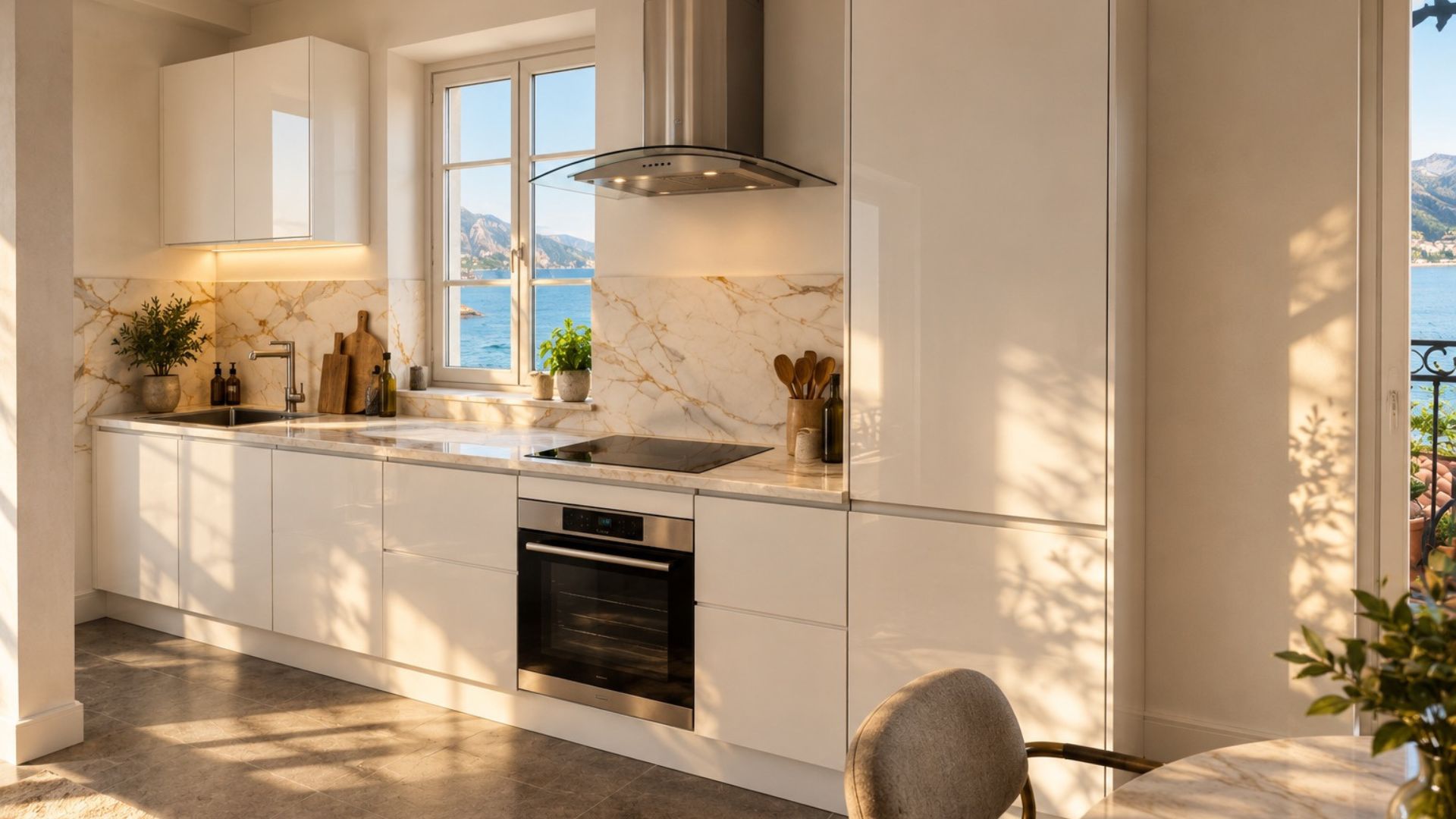 Rénovation d'appartement - vue de la cuisine